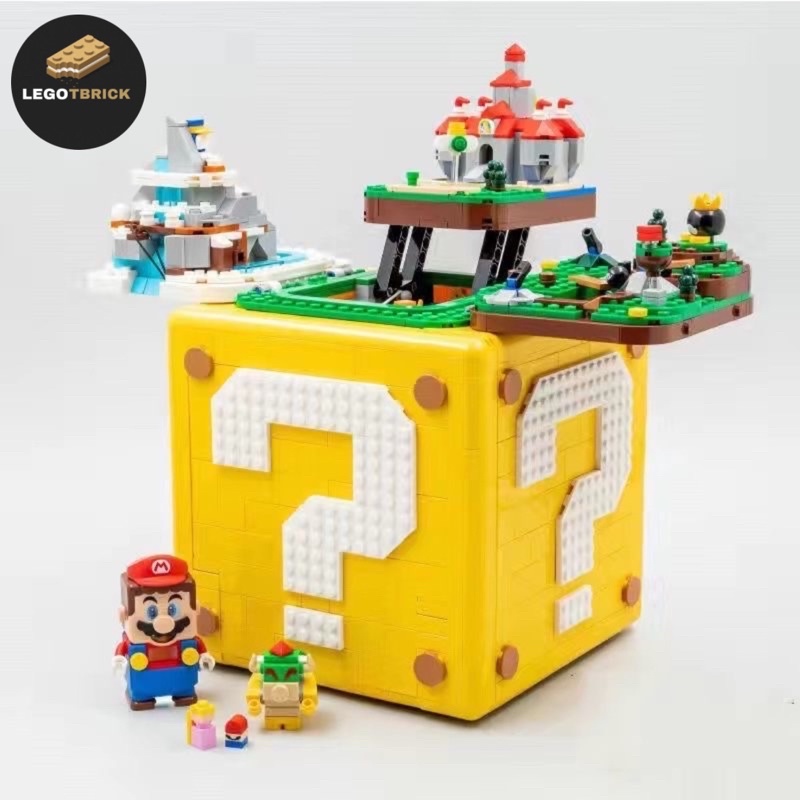 Đồ chơi lắp ráp xếp hình thông minh Mario Mysterybox - Mario Hộp bí ẩn - Question mark block - Tbrick - nonlego