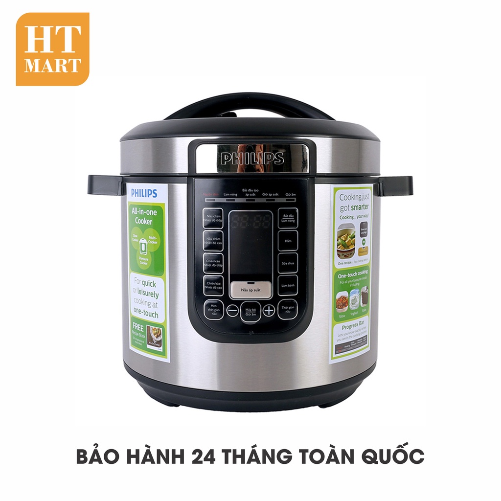 NỒI ÁP SUẤT ĐIỆN PHILIPS HD2103 HD2136 HD2137 - Bảo hành toàn quốc 2 năm - Hàng chính hãng