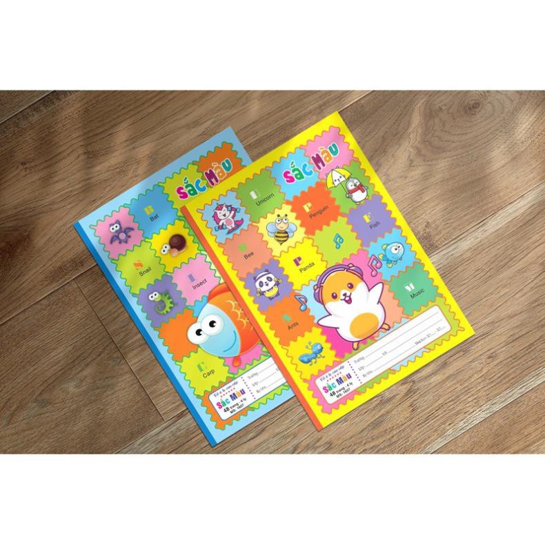 Lốc 10 quyển Vở ô ly Cao cấp 6 Sao - Sắc Màu - Hải Tiến