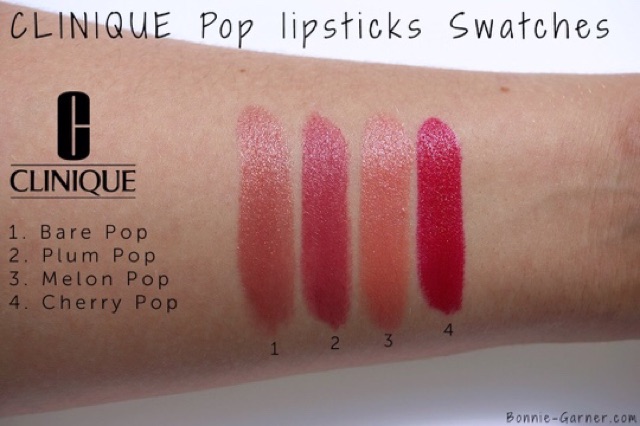 Son lỳ Clinique Pop Lip Colour + Primer (Rouge intense + Base) 08 Cherry Pop tone đỏ Cherry/ Bare pop/ Plum pop