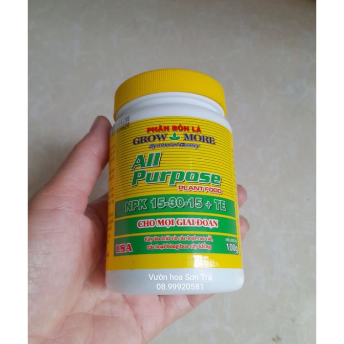 (Q.8 - GIAO TRONG NGÀY) Phân bón lá Grow & More CHO MỌI GIAI ĐOẠN NPK 15-30-15 + TE.