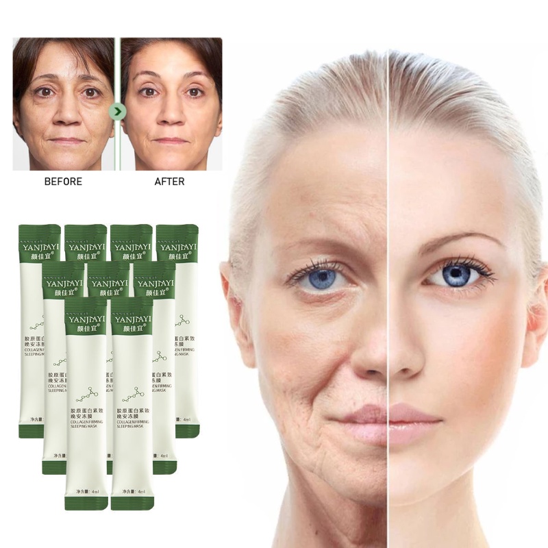 Set 1 / 5 Mặt Nạ Dưỡng Ẩm Ban Đêm Giúp Da Săn Chắc Và Trắng Sáng