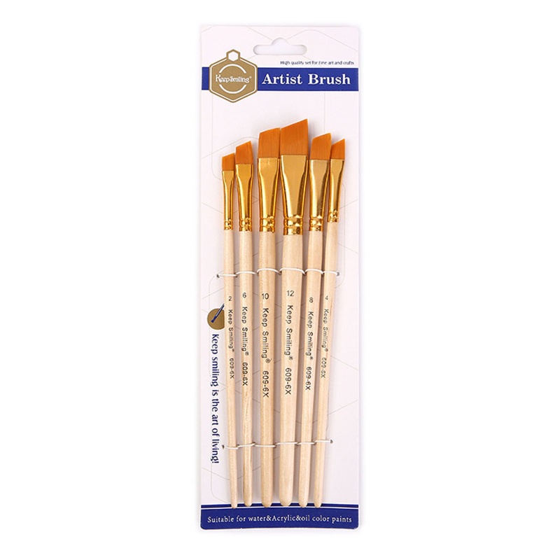 Set 6 Cọ Vẽ Tranh Sơn Dầu Đa Năng Chuyên Nghiệp