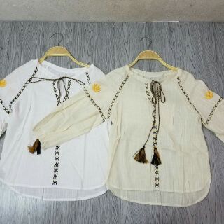 Sale Sơ mi thô thêu