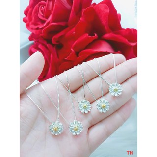 Dây chuyền bạc ta mặt hoa cúc họa mi