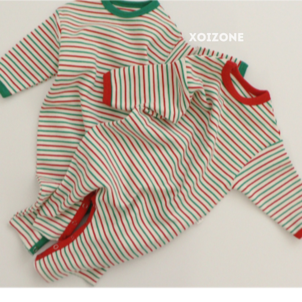 Bộ suit liền Noel Peekaboo Chris made in Korea cho bé từ 6 tháng - 18 tháng và phụ kiện mũ Noel bán rời