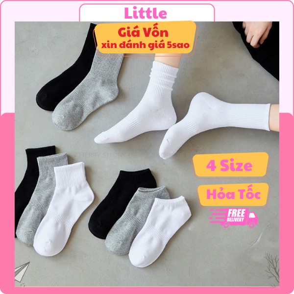 Tất Vớ Nam Nữ Cổ Cao Bốn Chiều Phong Cách Hàn Quốc