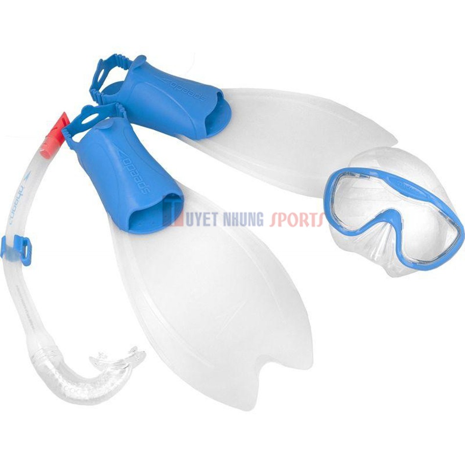 Bộ lặn Speedo kính bơi chân vịt ống thở Glide Scuba S116 trẻ em 6 - 14 tuổi (Size 33 -36)