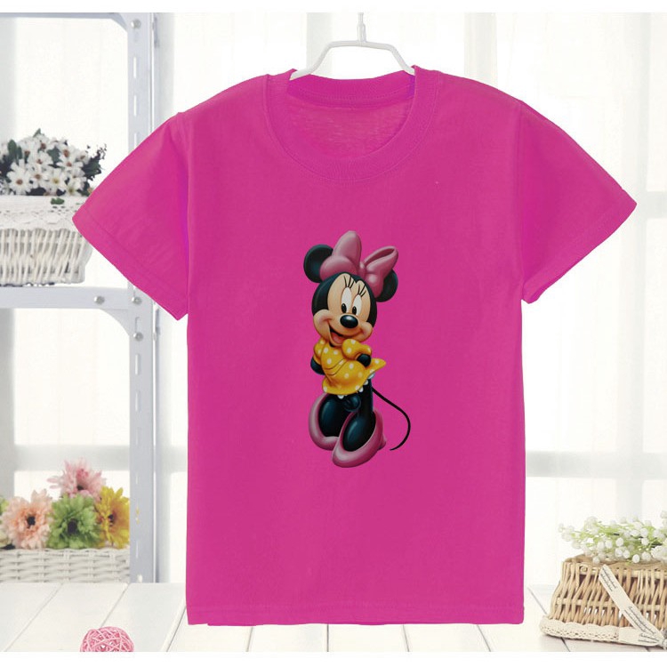 Áo Thun Tay Ngắn In Hình Chuột Mickey Cho Bé