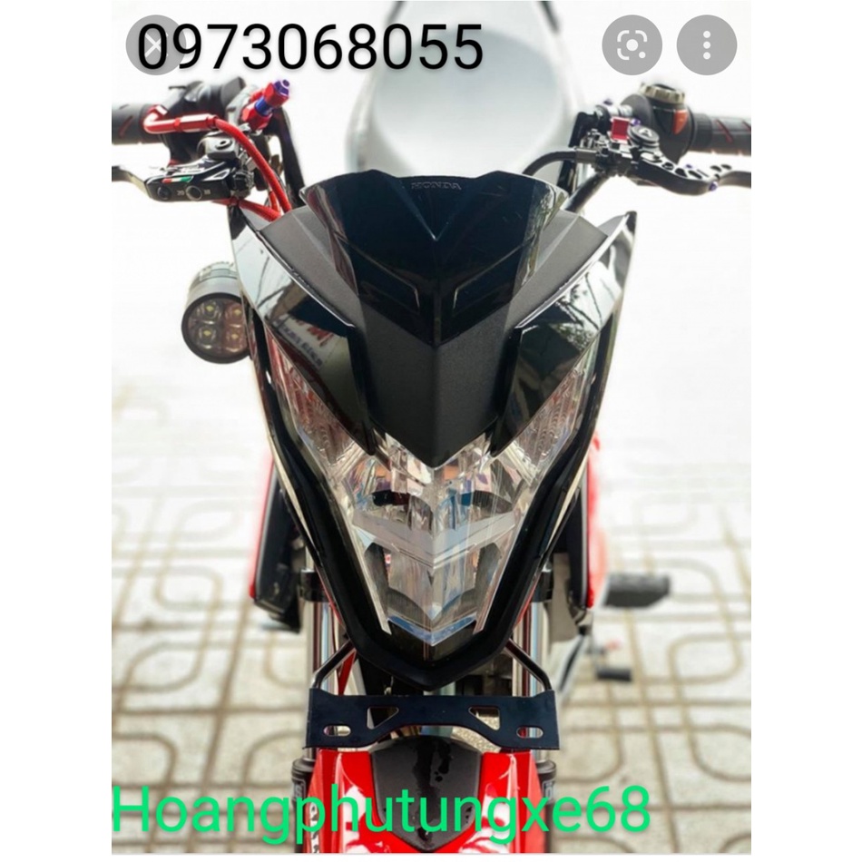Bộ ốp + mica chóa đèn trước xe Sonic 150 nhập khẩu Indo