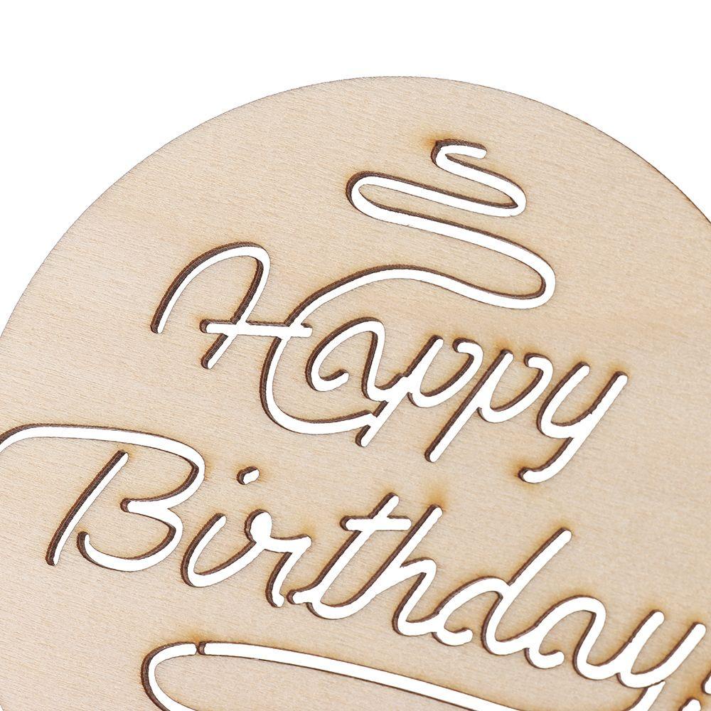 Que Gỗ Cắm Bánh Trang Trí Chữ Happy Birthday