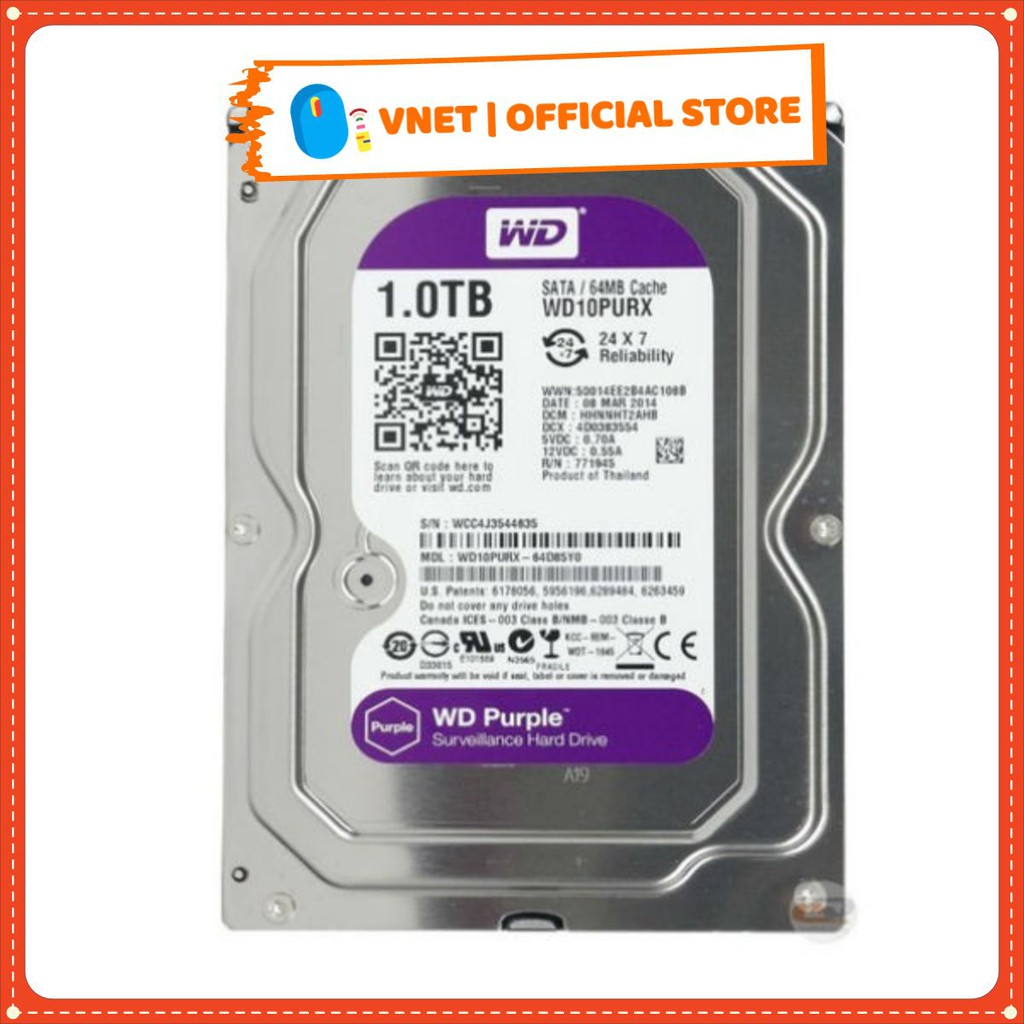 Ổ cứng 1Tb Purple bảo hành 24 tháng | BigBuy360 - bigbuy360.vn