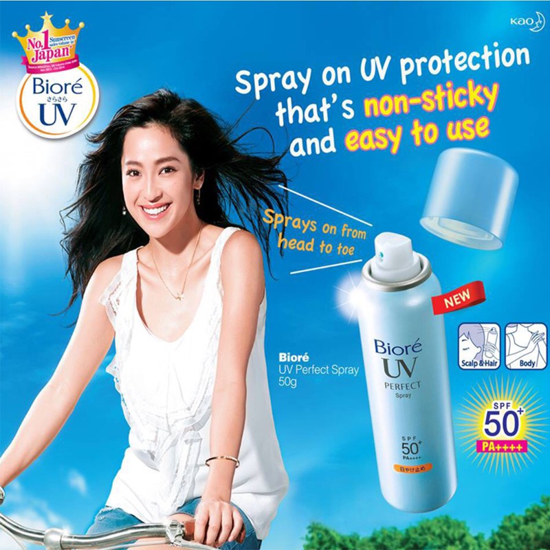 [Chính hãng] Xịt Chống Nắng Biore UV Perfect Spray 50ml