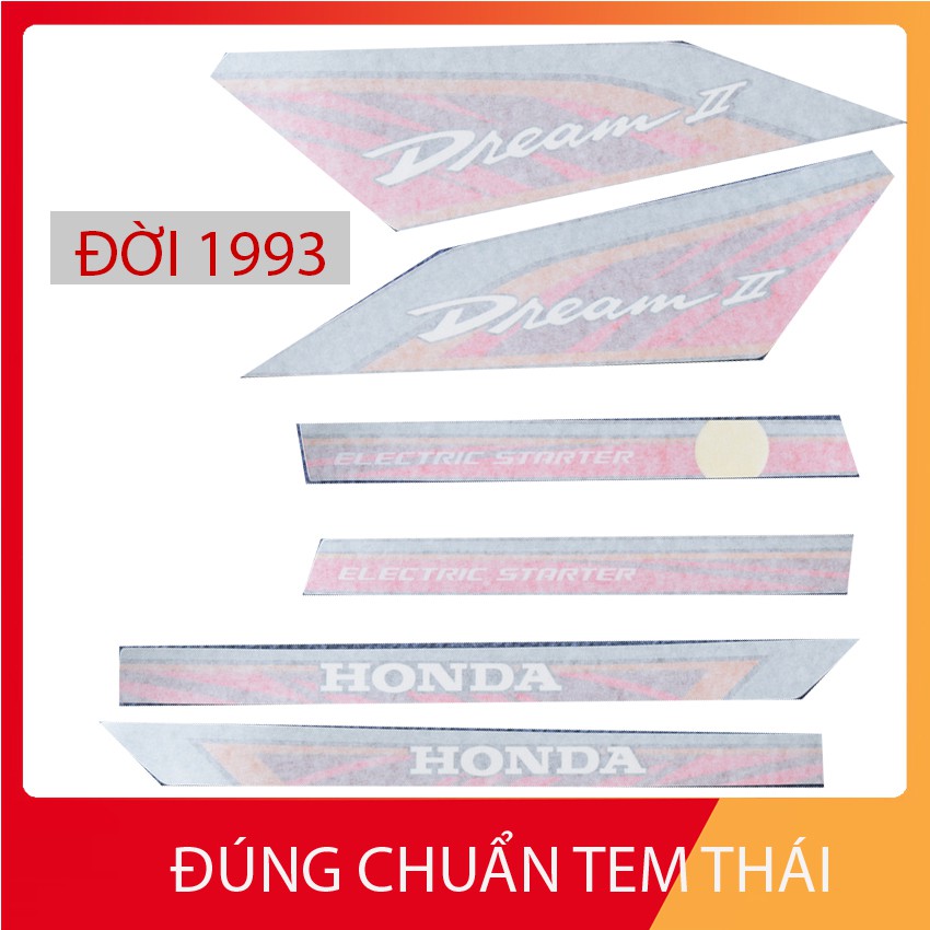 [CHUẨN TEM THÁI] BỘ TEM 3 LỚP HÀNG XỊN CHO DREAM THÁI ĐỜI 1993