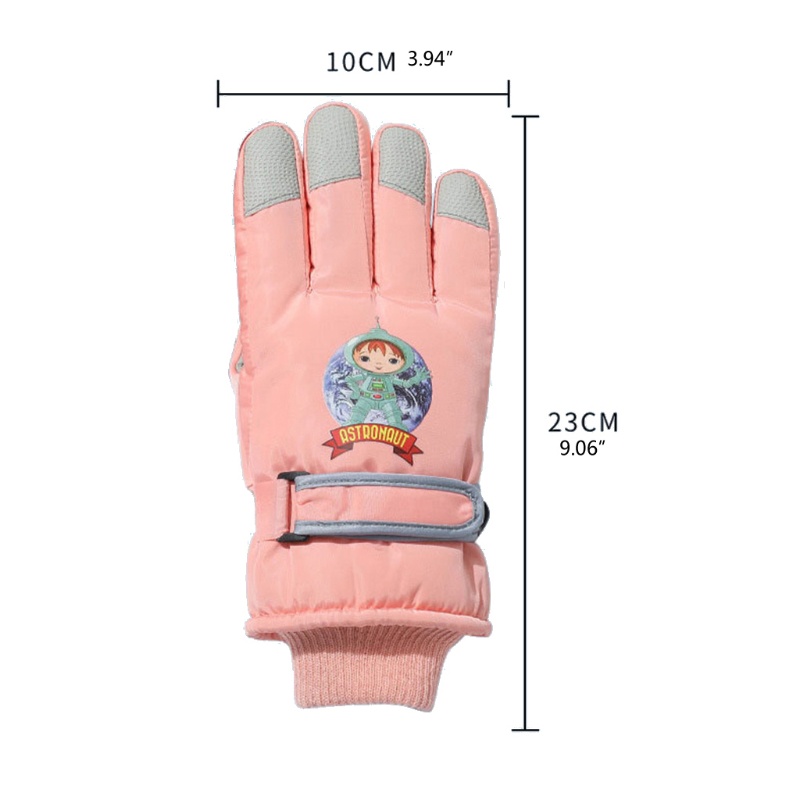 Găng Tay Trượt Tuyết Chống Thấm Nước Giữ Ấm Mùa Đông Cho Bé