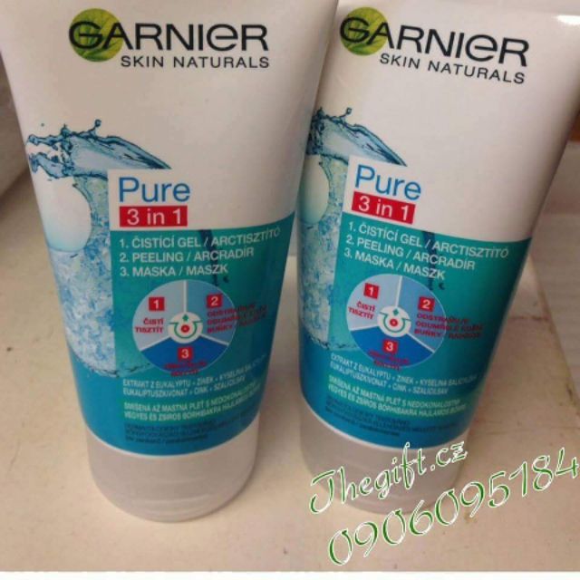 Sữa rửa mặt Garnier 3 in 1