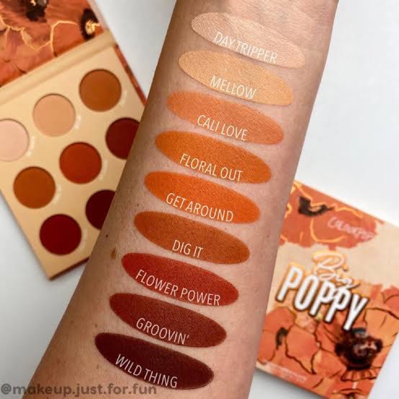 Bảng Phấn Mắt Colourpop Big Poppy Pressed Powder Palette sale 75% (Bill Mỹ - Có Sẵn)