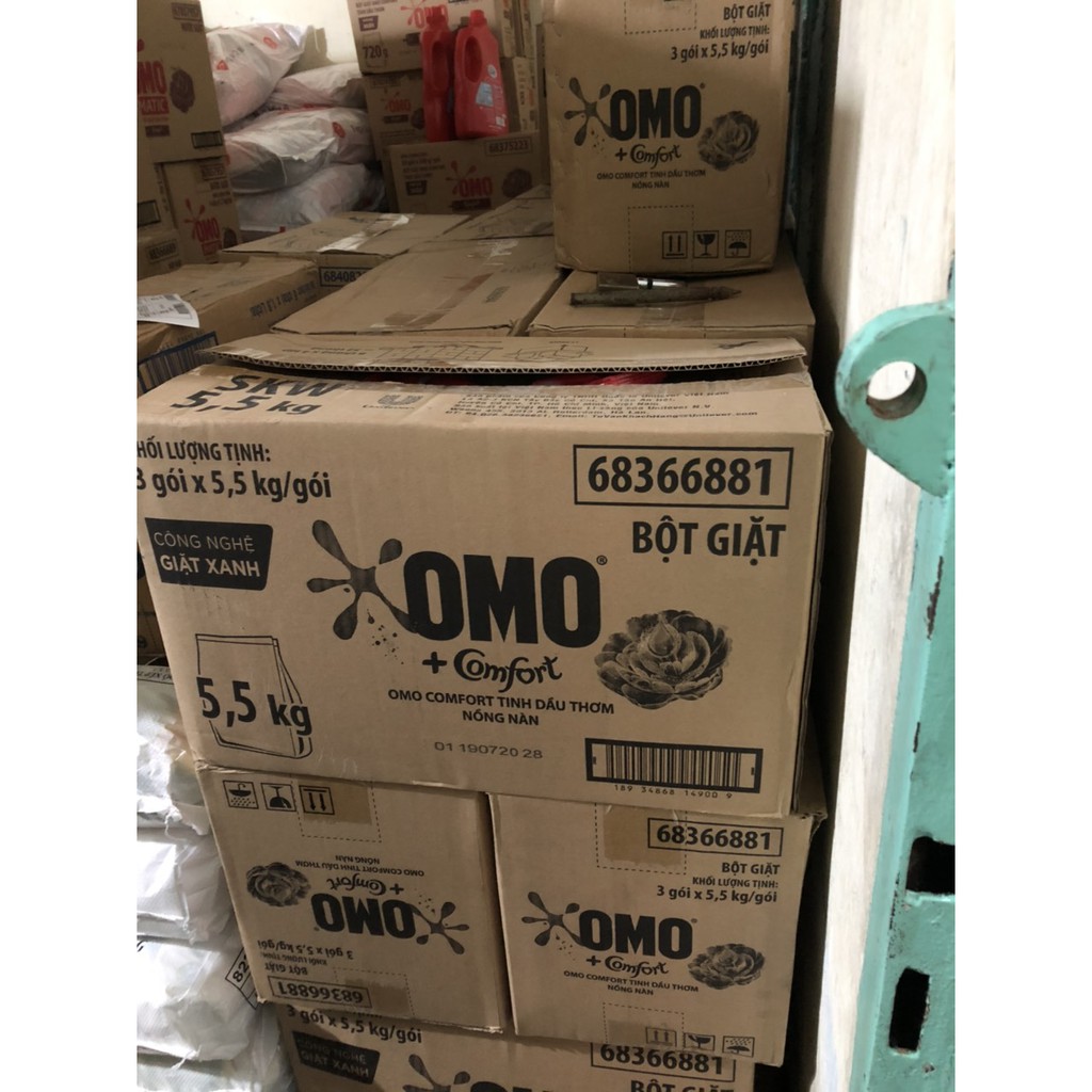 Bột giặt Omo comfort tinh dầu hương thơm 5,5kg