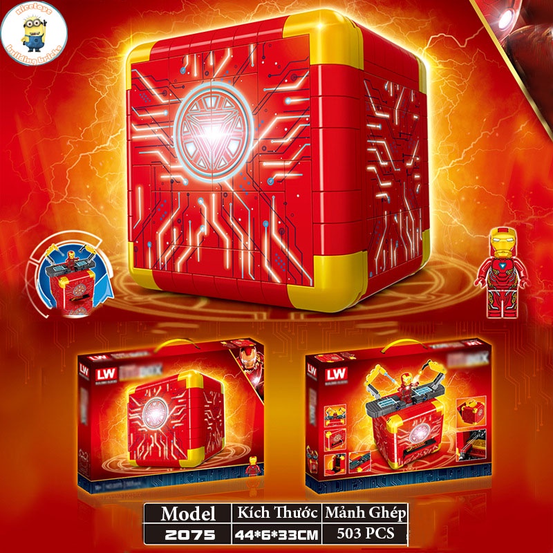 Đồ Chơi Lắp Ráp Xếp Hình Mô Hình Iron Man Box Avengers Age Of Ultron Model LW2075 Với 503 Mảnh Ghép