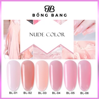 Sơn thạch sơn gel thạch sơn gel AS sơn móng tay  dùng máy hơ gel tone màu hồng phấn BỐNG BANG mã BL 15ml