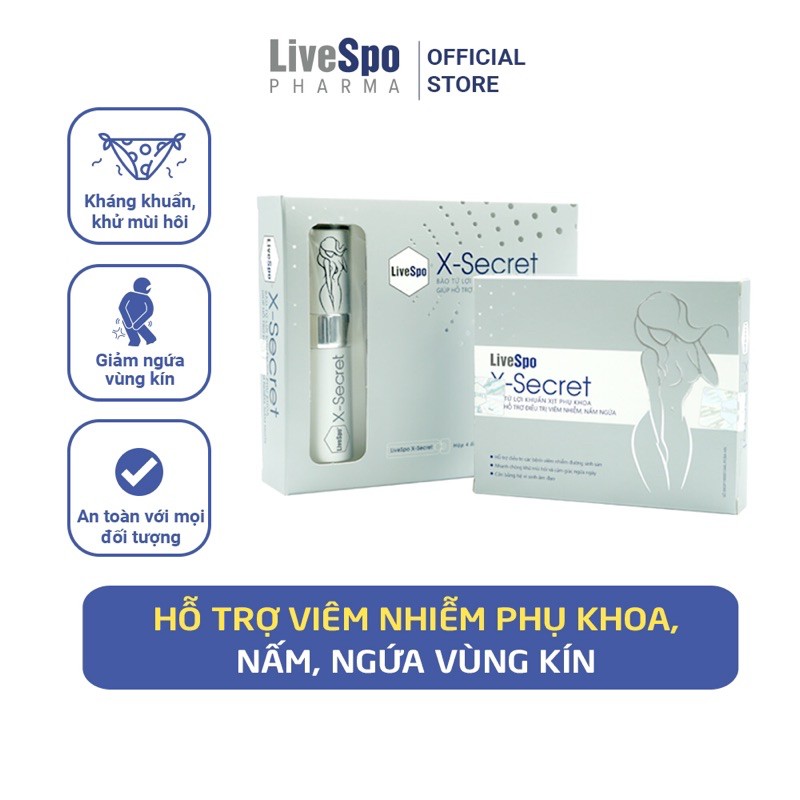 Xịt lợi khuẩn LiveSpo X-Secret hỗ trợ khử mùi và cân bằng PH vùng kín