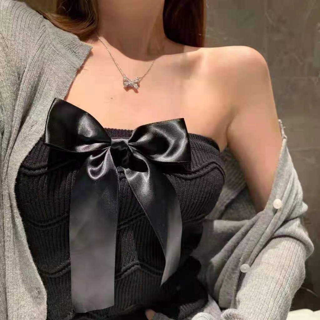 Áo ống ôm ngực phối nơ xinh xắn dành cho nữ 2021 | BigBuy360 - bigbuy360.vn