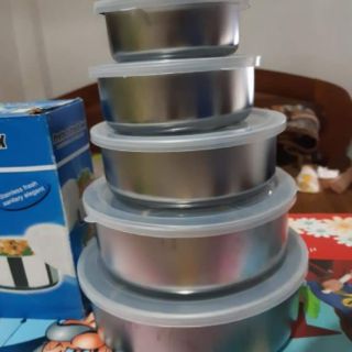 Bộ 5 bát inox lạnh có nắp