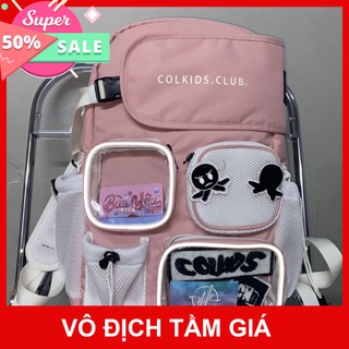 Balo phản quang Colkids Club SS6 Cream ( độc quyền miếng dán xù )  [ Full Tag +Giấy thơm