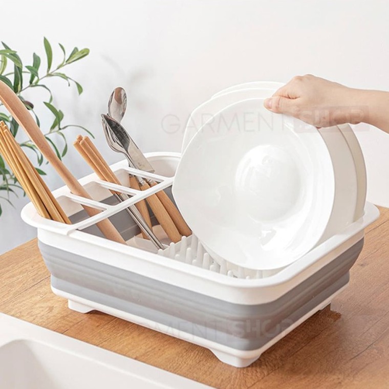 Giá Phơi Chén Dĩa Bằng Silicone Gấp Gọn Tiện Dụng