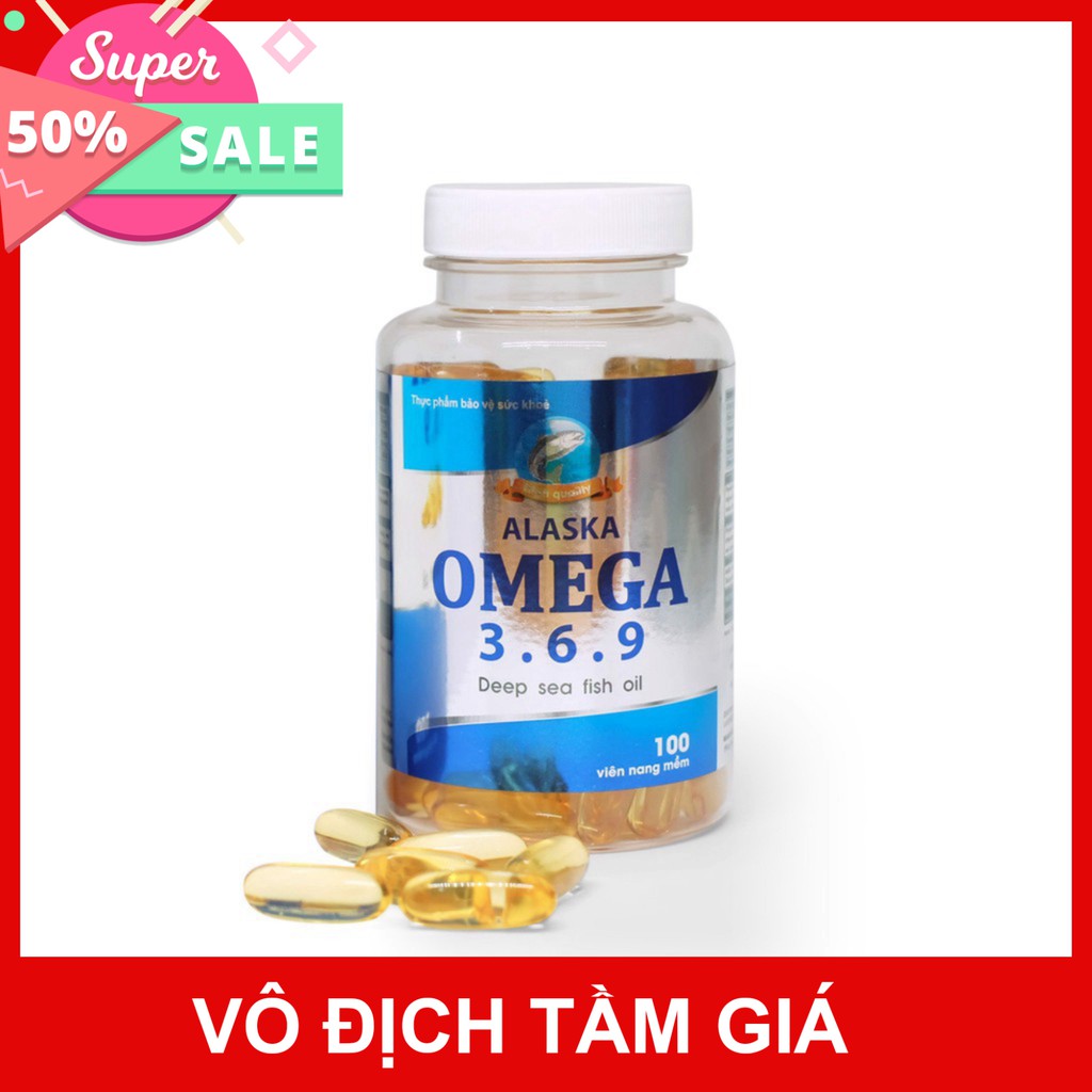 Dầu các Alaska Omega 3.6.9 – Hỗ trợ bổ não, sáng mắt (Lọ 100 viên)