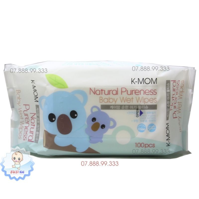 Khăn ướt cao cấp K-Mom cao cấp Hàn Quốc (100cái)