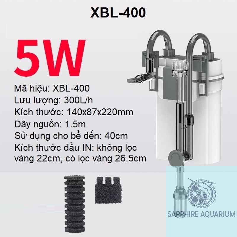 Máy lọc treo bể cá Xiaoli Sunsun XBL-400