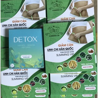 Giảm Cân Linh Chi Vip 30V Hàn Quốc [Chính Hãng] Cheeck Mã Cod SP (tặng kèm Detox)