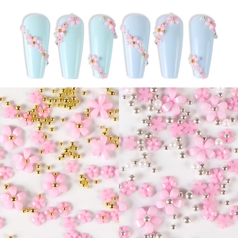 Charm hoa sứ mini-hoa nhí nail