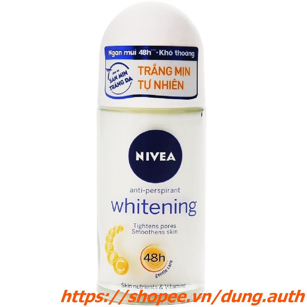 Lăn Khử Mùi Nữ 50ml Nivea Làm Trắng Và Mịn Da Brightening & Smooth 100% chính hãng.