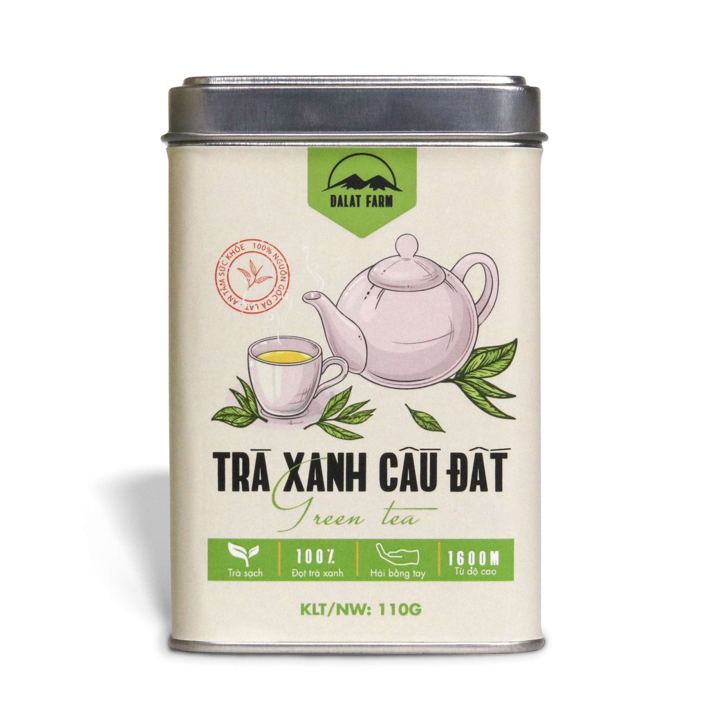 Trà Xanh Cầu Đất Dalat Farm - Hộp 110 Gr