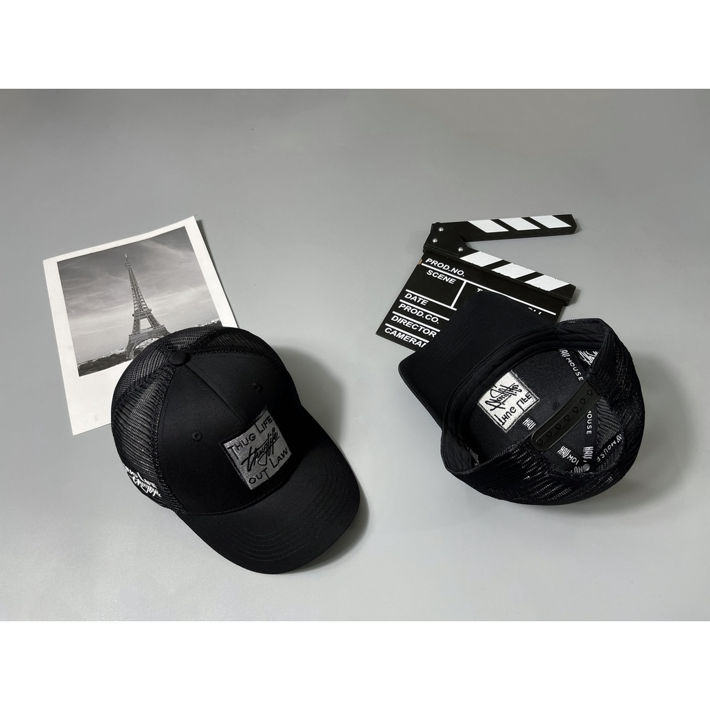 Mũ lưỡi trai Thuglife lưới màu đen cá tính dành cho cả nam và nữ full hộp để làm quà tặng