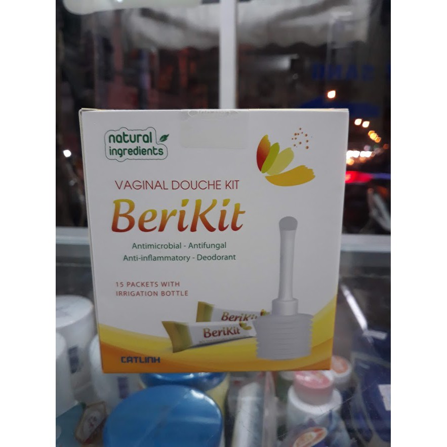 Berikit Kit vệ sinh phụ nữ Mẫu mới gồm 15 gói rửa của Dược phẩm Cát Linh