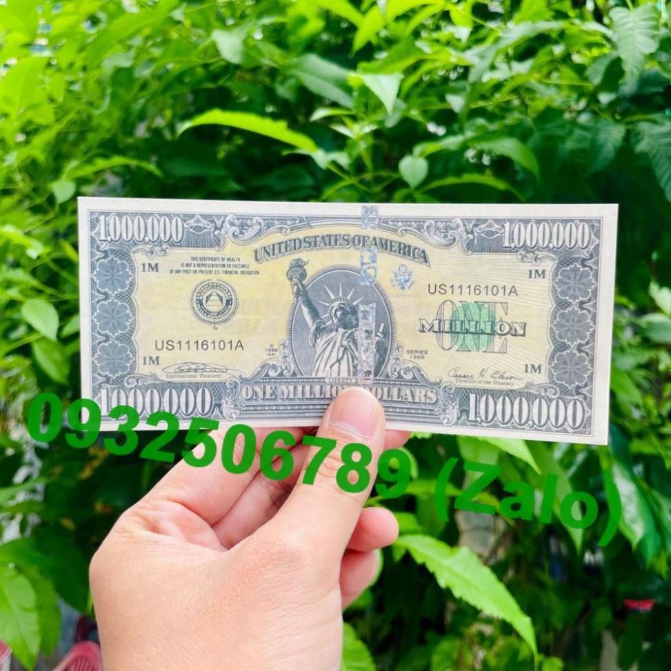 Tiền lưu niệm 1 triệu USD dạ quang; có dây bảo an biến đổi phát quang