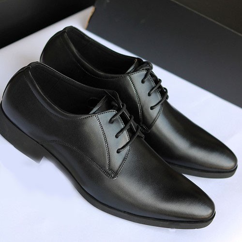 Giày Tây Cao Cấp Cho Nam Màu Đen Lịch Lãm Giày Da Nam Buộc Dây Công Sở Chunkstore | BigBuy360 - bigbuy360.vn