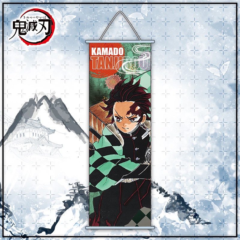 Poster vải, tranh treo vải cao cấp anime Kimetsu no Yaiba