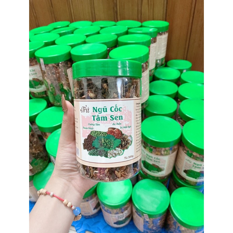 Trà ngũ cốc tâm sen 500g ngủ ngon ( ảnh thật shop e chụp ạ )