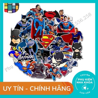 Bộ sticker dán cao cấp chủ đề siêu nhân marvel: batman, iron man, super man...