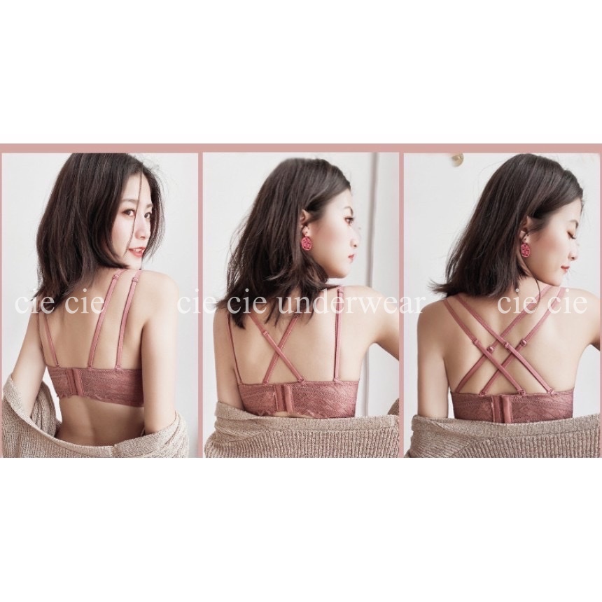 Áo lót ren không gọng đệm dày 4cm hỗ trợ nâng đẩy tạo khe A978