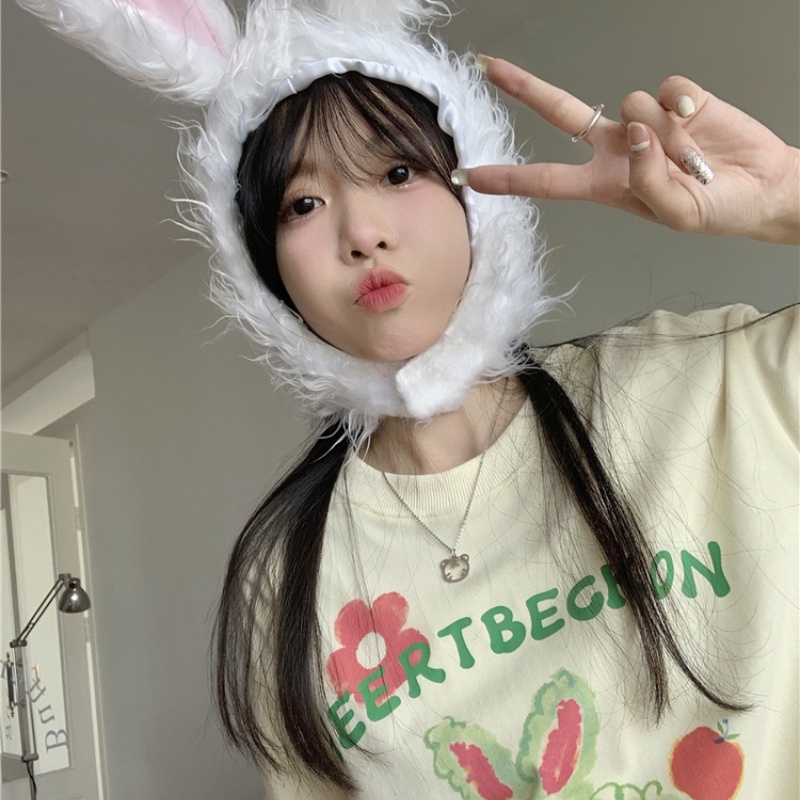 NRVP Áo Thun Nữ Ngắn Tay In Chữ Phong Cách Hàn Quốc