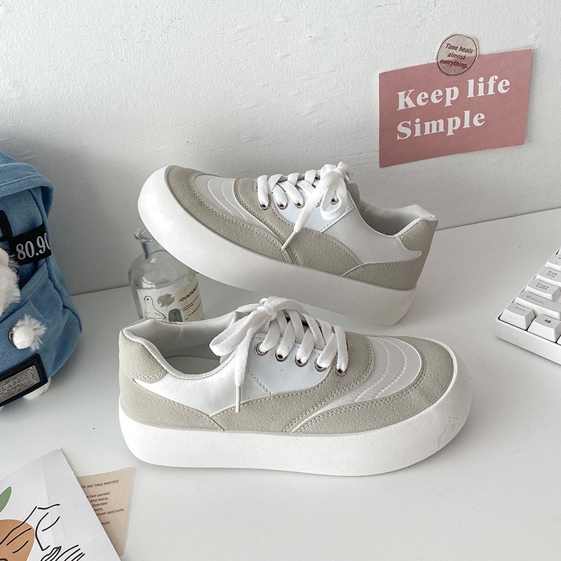 (HÀNG ORDER) Giày sneaker Rosé BLACKPINK loại không răng cưa đế bánh mì 4cm | BigBuy360 - bigbuy360.vn