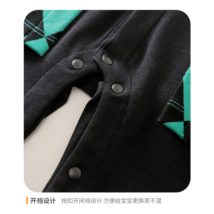 Bộ Áo Liền Quần Bằng Cotton Tay Dài In Hoạt Hình Dành Cho Bé Trai 0-3 Tuổi 0175