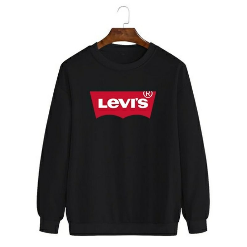 Áo SWEATER Đen Cổ Thuyền In Hình Batman LEVIS Cá Tính Cho Nam