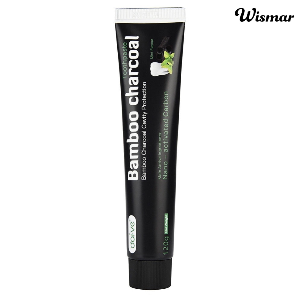 Kem đánh răng than tre hoạt tính loại bỏ vết bẩn làm trắng răng màu đen 120g