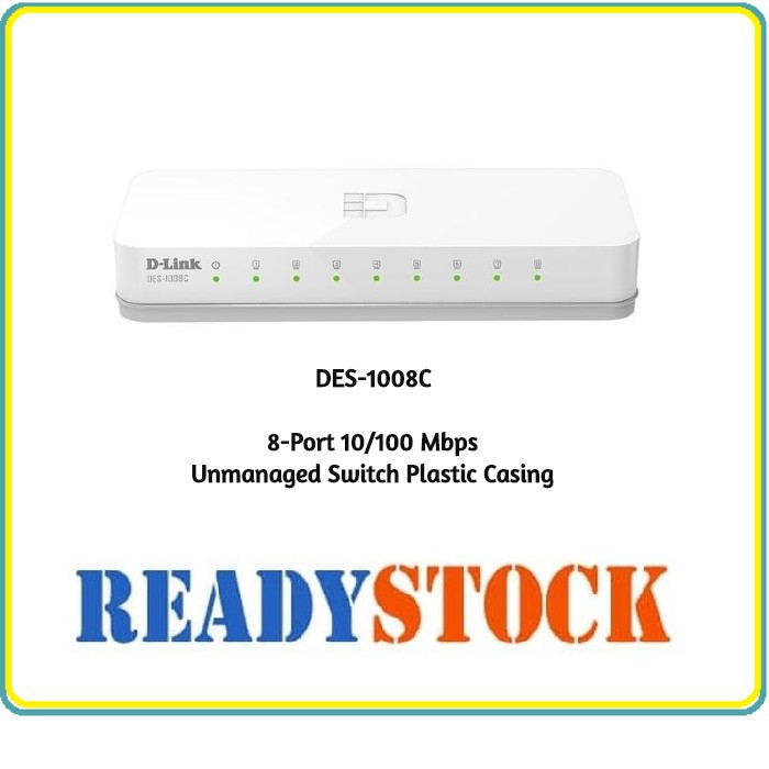 Công Tắc Chuyển Đổi Dlink Des-1008C 8 Cổng 10-100mbps